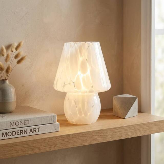 Garden Greatness Light Up Leopard Mushroom Lamp in Beige - image 1
