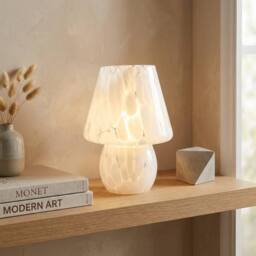 Garden Greatness Light Up Leopard Mushroom Lamp in Beige