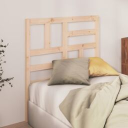 Berkfield Home Bed Headboard 96x4x104 cm Solid Wood Pine in Brown - Size: 96 x 4 x 104 cm