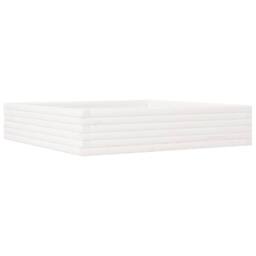 Berkfield Home Garden Planter White 110x110x23 cm Solid Wood Pine - Size: 110 x 110 x 23 cm - thumbnail 1