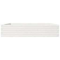 Berkfield Home Garden Planter White 110x110x23 cm Solid Wood Pine - Size: 110 x 110 x 23 cm - thumbnail 6