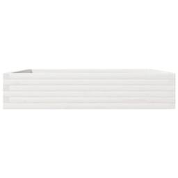 Berkfield Home Garden Planter White 110x110x23 cm Solid Wood Pine - Size: 110 x 110 x 23 cm - thumbnail 5