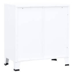 Berkfield Home Industrial Storage Chest White 75x40x80 cm Steel - Size: 75 x 40 x 80 cm - thumbnail 6