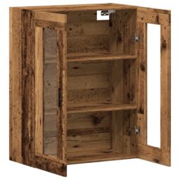 Berkfield Home Wall Mounted Cabinet Old Wood 69.5x34x90 cm in Brown - thumbnail 5