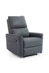 More4Homes Madrid 1+2 Seater W Console Manual Air Leather Recliner Sofa Set in Grey - thumbnail 5