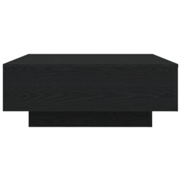 Berkfield Home Coffee Table with LED Lights Black Oak 80x80x31 cm - Size: 80 x 80 x 31 cm - thumbnail 6