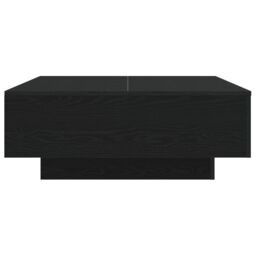 Berkfield Home Coffee Table with LED Lights Black Oak 80x80x31 cm - Size: 80 x 80 x 31 cm - thumbnail 7