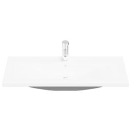 Berkfield Home Sink Cabinet with Built-in Basin Black Oak Engineered Wood - thumbnail 7