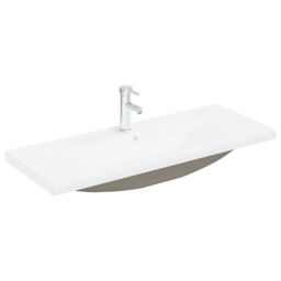 Berkfield Home Sink Cabinet with Built-in Basin Black Oak Engineered Wood - thumbnail 5