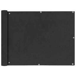 Berkfield Home Balcony Screen Oxford Fabric 90x600 cm Anthracite in Black - thumbnail 1