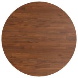 Berkfield Home Round Table Top Dark Brown √ò90x1.5 cm Treated Solid Wood Oak - Size: 90x1.5 cm - thumbnail 1