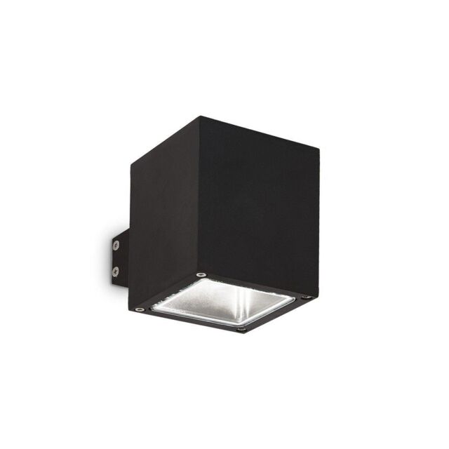 Netlighting Snif Square 1 Light Outdoor Up Down Wall Light Black Putty IP44 G9