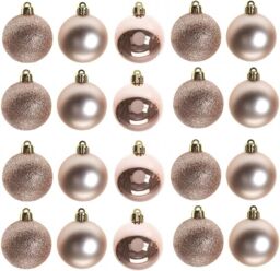 Shatchi 60mm/6Pcs Christmas Baubles Shatterproof Rose Gold, Tree Decorations in Rose Gold - thumbnail 1