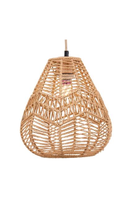 Living and Home E27 Rattan-woven Ceiling Pendant Light in Light Brown - image 1