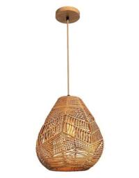 Living and Home E27 Rattan-woven Ceiling Pendant Light in Light Brown - thumbnail 3