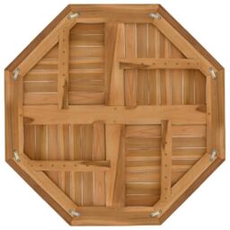 Berkfield Home Table Top 80x80x2.5 cm Octagonal Solid Wood Teak in Brown - thumbnail 5