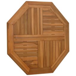 Berkfield Home Table Top 80x80x2.5 cm Octagonal Solid Wood Teak in Brown - thumbnail 3