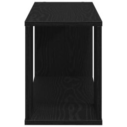 Berkfield Home White TV Stand 80x24x32 cm Made from Engineered Wood in Black - Size: 80 x 24 x 32 cm - thumbnail 7