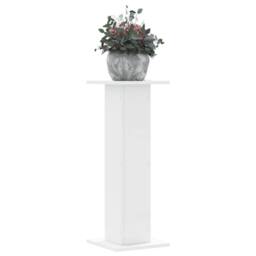 Berkfield Home Plant Stands 2 pcs White 30x30x80 cm Engineered Wood - Size: 30 x 30 x 80 cm - thumbnail 2