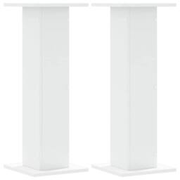 Berkfield Home Plant Stands 2 pcs White 30x30x80 cm Engineered Wood - Size: 30 x 30 x 80 cm - thumbnail 3