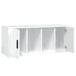 Berkfield Home TV Cabinet High Gloss White 100x35x40 cm Engineered Wood - Size: 100 x 35 x 40 cm - thumbnail 7