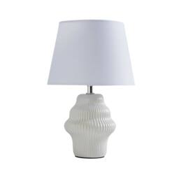 Pagazzi Alanna Ivory Ribbed Ceramic Table Lamp - thumbnail 3
