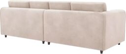 Furniture 786 Sleek 4 Seater Full Back Plush Velvet Sofa in Cream - thumbnail 2