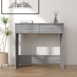Berkfield Home Desk Grey Sonoma 80x40x75 cm Engineered Wood - Size: 80 x 40 x 75 cm