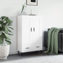 Berkfield Home Highboard White 69.5x31x115 cm Engineered Wood - thumbnail 1