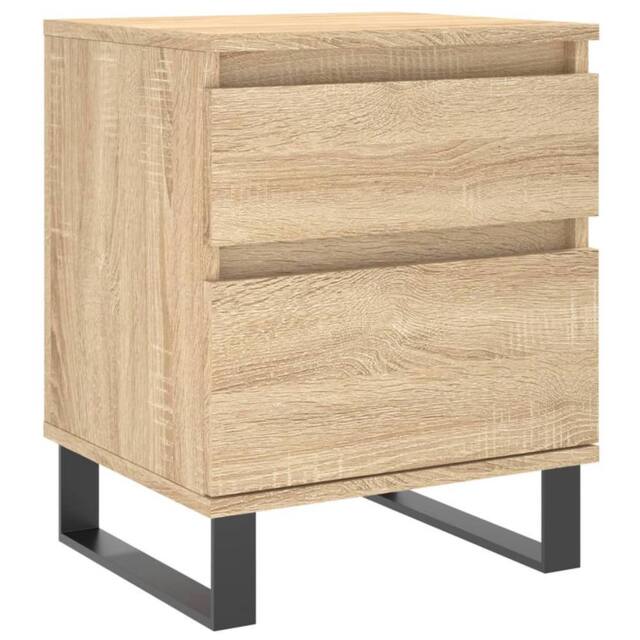 Berkfield Home Bedside Cabinet Sonoma Oak 40x35x50 cm Engineered Wood in Light Oak - Size: 40 x 35 x 50 cm - image 1