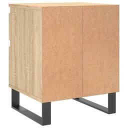 Berkfield Home Bedside Cabinet Sonoma Oak 40x35x50 cm Engineered Wood in Light Oak - Size: 40 x 35 x 50 cm - thumbnail 8