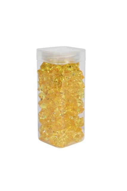 KDMD Large Yellow Acrylic Stones in Square Jar 300gr 2 Pack - image 1