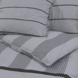 Berkfield Home Elegant Duvet Cover Set Grey 200x200 cm Cotton - thumbnail 5
