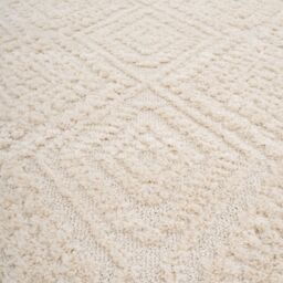 Kukoon Grey Silver Lined Abstract Living Area Rug in Beige - Size: 120 cm x 170 cm - thumbnail 6