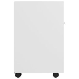 Berkfield Home Side Cabinet with Wheels White 33x38x60 cm Engineered Wood - Size: 33 x 38 x 60 cm - thumbnail 5