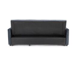 Home Detail Devon Velvet Pull Out Sofa Bed Ribbed Fabric Detailing & Side Pocket Storage in Dark Grey - thumbnail 5