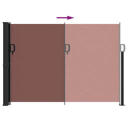 Berkfield Home Retractable Side Awning Brown 140x500 cm - thumbnail 5