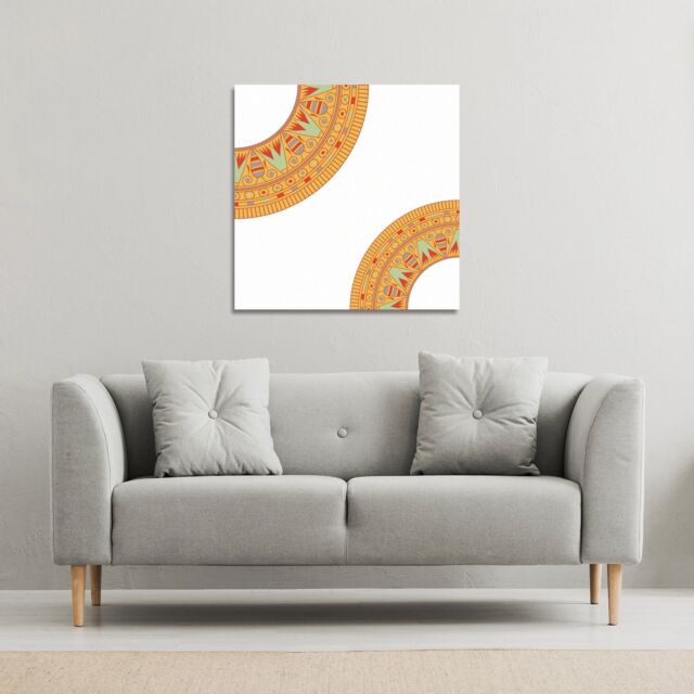 Benjamin Tate Design Egyptian Hieroglyphs (Canvas Print) / 127 x 127 x 4cm in Natural - Size: 127 x 127 x 4 cm - image 1