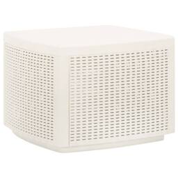Berkfield Home Garden Table White 53x53x40 cm Plastic - Size: 53 x 53 x 40 cm