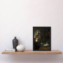 Artery8 Rembrandt van Rijn The Raising of Lazarus Oil Painting Framed Wall Art - Size: A3 - thumbnail 2