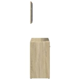 Berkfield Home 2 Piece Bathroom Furniture Set Sonoma Oak Engineered Wood in Brown - thumbnail 6