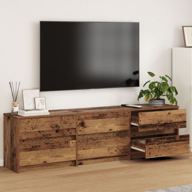 Berkfield Home TV Cabinet Other Old wood Engineered wood & Particle board in Brown - image 1