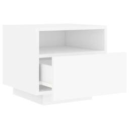 Berkfield Home Bedside Cabinets with LED Lights 2 pcs White 40x39x37 cm - Size: 40 x 39 x 37 cm - thumbnail 6