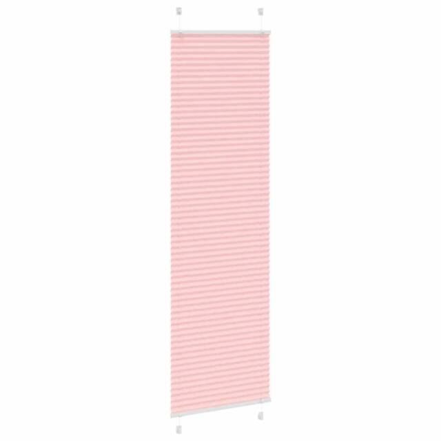 Berkfield Home Pleated Blind Pink 65x200 cm Fabric Width 64.4 cm Polyester - image 1