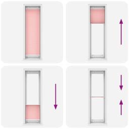 Berkfield Home Pleated Blind Pink 65x200 cm Fabric Width 64.4 cm Polyester - thumbnail 7