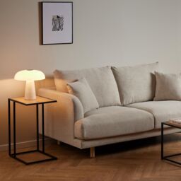 Furniture To Go Seaford Black Metal Side Table with Oak Top - thumbnail 4