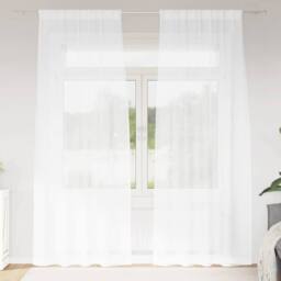 Berkfield Home Full Curtains with Curtains 2 pcs White 140 x 245 cm Polyester - thumbnail 2