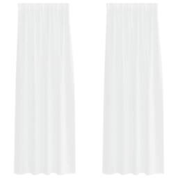 Berkfield Home Full Curtains with Curtains 2 pcs White 140 x 245 cm Polyester - thumbnail 3