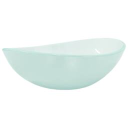 Berkfield Home Basin Tempered Glass 54.5x35x15.5 cm Frosted in Mint