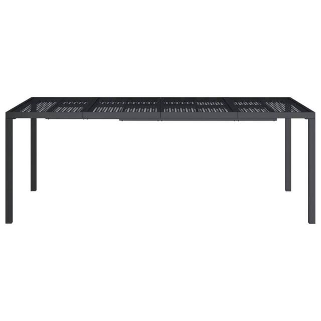 Berkfield Home Garden Table Anthracite 200x100x72 cm Steel in Black - Size: 200 x 100 x 72 cm - image 1